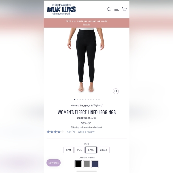 Fleece lined leggings - Picture 3 of 4